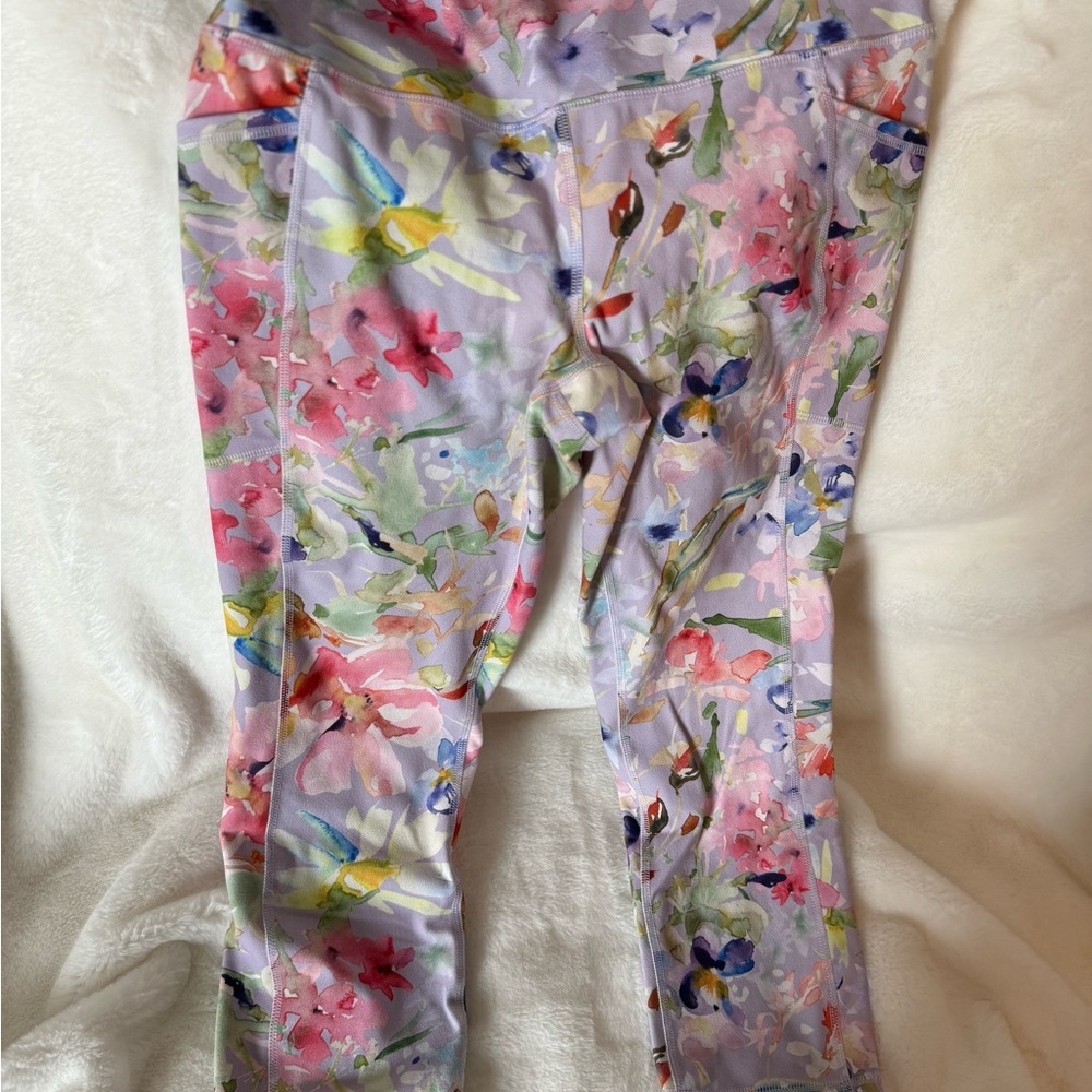 Reebox Floral 3/4 Leggings - Picture 3 of 3